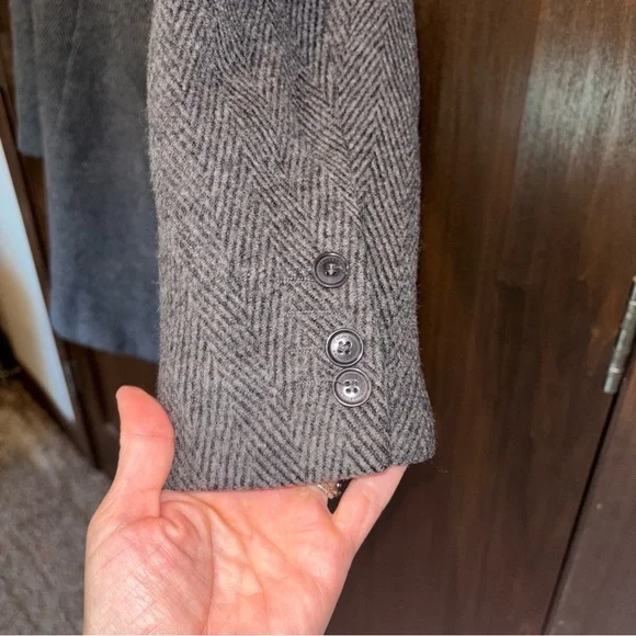 CALVIN KLEIN Gray Wool Blend Coat Size 54 - Picture 5 of 13